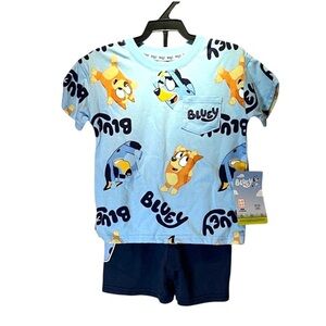 New Bluey Kids Shorts T Shirt Matching Set Size 2T NWT